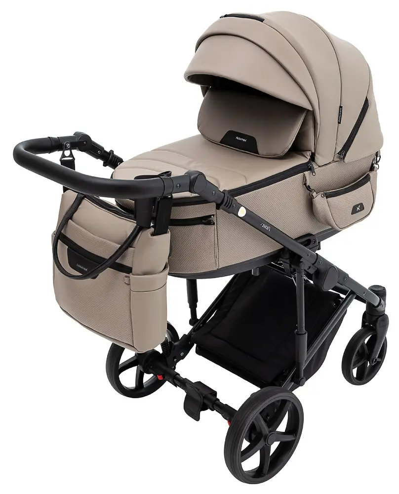 Детская коляска 2 в 1 Adamex Zico Eco Sa-9 темный капучино